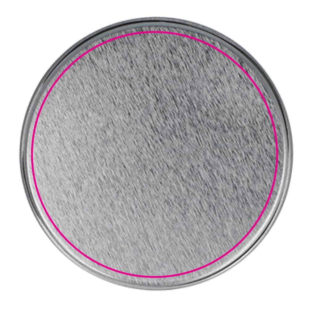 Dhyana-Duftkerze auf Pflanzenbasis in recycelter Dose – Druckbeispiel Lasergravur, 1-farbig, 0 x 0 mm - Oberseite