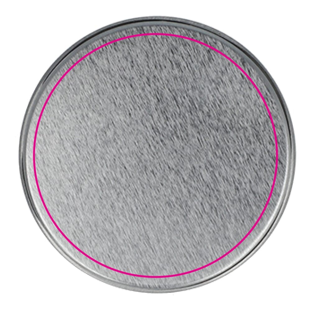 Dhyana-Duftkerze auf Pflanzenbasis in recycelter Dose – Druckbeispiel Lasergravur, 0 x 0 mm - Oberseite