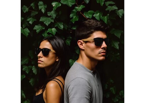 Justin RPC-Sonnenbrille mit Bambus UV400