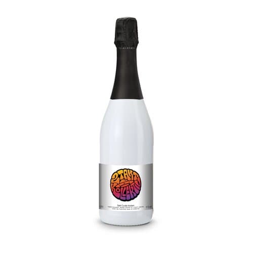 Sekt Cuvée - Flasche weiß-lackiert, 0,75 l