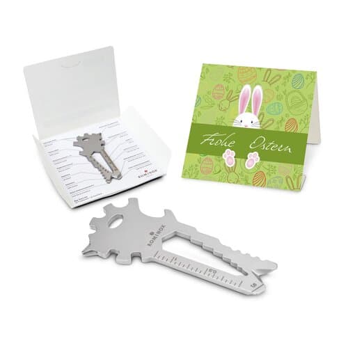 Geschenkartikel: ROMINOX® Key Tool / Multifunktionswerkzeug im Motiv-Mäppchen Osterhase