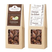 Karamellisierte Cashewkerne mit Kokos  Kakao  in der Faltschachtel