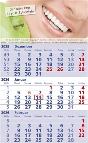 Papierwandkalender Standard 1
