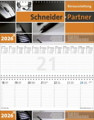 Tischquerkalender Business-Premium