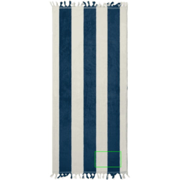 VINGA Valmer Strandtuch 450gr/m² – Druckbeispiel Bestickung, 1-farbig, 200 x 120 mm - Handtuch