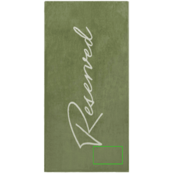 VINGA Liegestuhl-Tuch 450gr/m² – Druckbeispiel Bestickung, 1-farbig, 200 x 120 mm - Handtuch