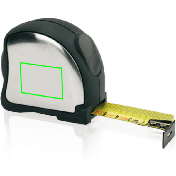 5m/25mm Edelstahl Maßband – Druckbeispiel Lasergravur, 40 x 30 mm - Artikel