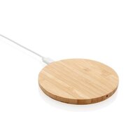 Rundes kabelloses 5W-Ladegerät aus Bambus