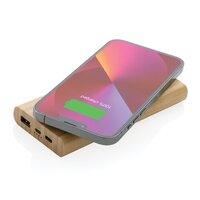 8000mAh Bambus-Wireless-Powerbank