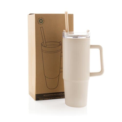 Tana Becher aus RCS recyceltem Kunststoff mit Griff 750ml
