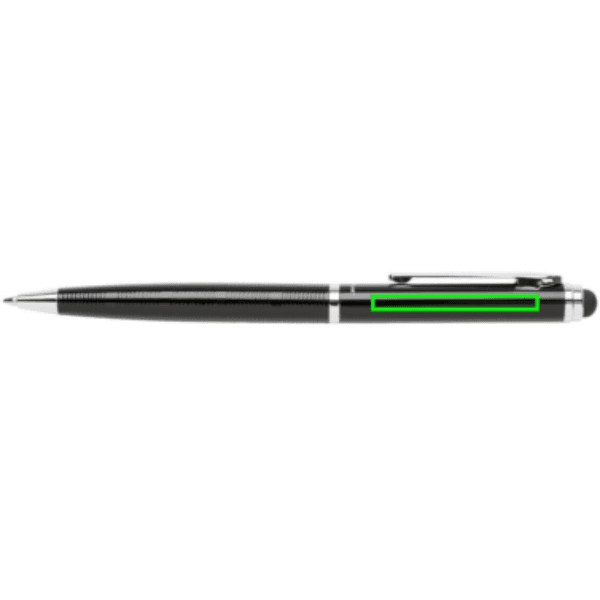Deluxe Stylus – Druckbeispiel Lasergravur, 1-farbig, 47 x 5 mm - neben dem Clip