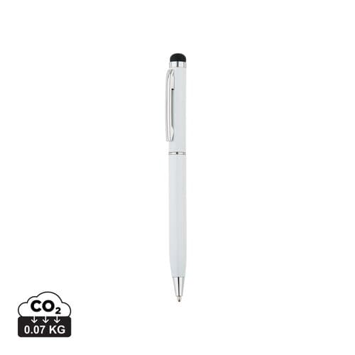 Schlanker Aluminiumkugelschreiber mit Stylus