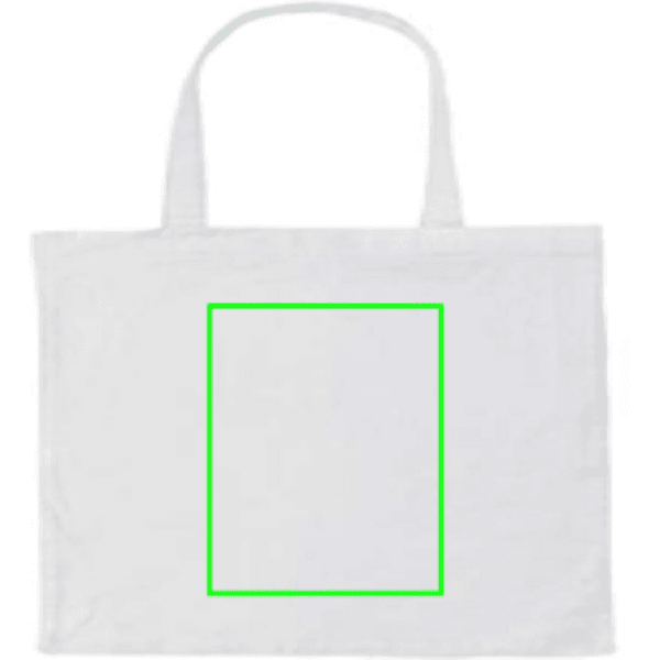 Impact AWARE™ recycelte Baumwolltasche 145gr mit Boden – Druckbeispiel Siebdruck Transfer, 1-farbig, 250 x 280 mm - Artikel Vorderseite