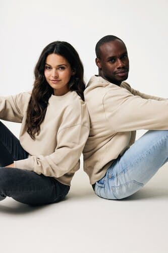 IQONIQ Kruger Relax-Rundhals-Sweater aus recycelt. Baumwolle