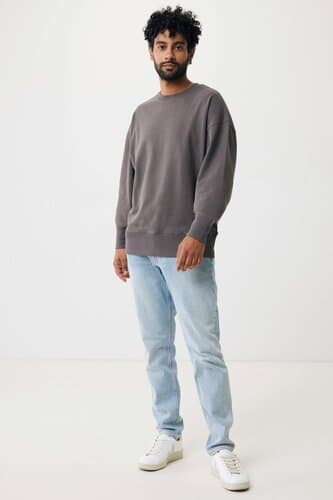 IQONIQ Kruger Relax-Rundhals-Sweater aus recycelt. Baumwolle