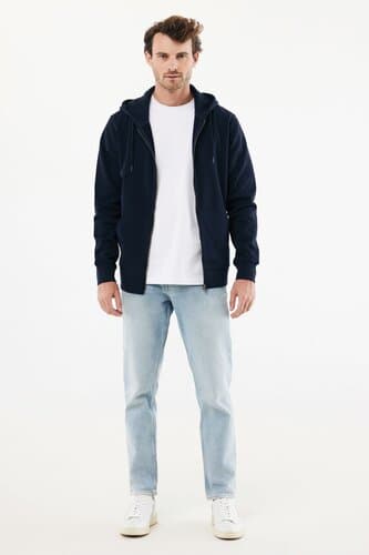IQONIQ Abisko Zip-Kapuzenpullover aus recycelter Baumwolle
