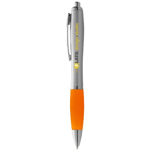 Nash Kugelschreiber silbern mit farbigem Griff
