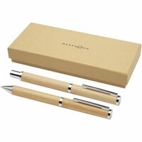 Apolys Kugelschreiber und Tintenroller Geschenkset aus Bambus