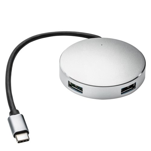 USB-Hub mit 4 Anschlüssen REFLECTS-MONTMAGNY SILVER