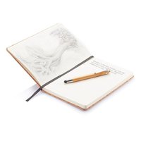 Kork A5 Notizbuch mit Bambus Stift und Stylus