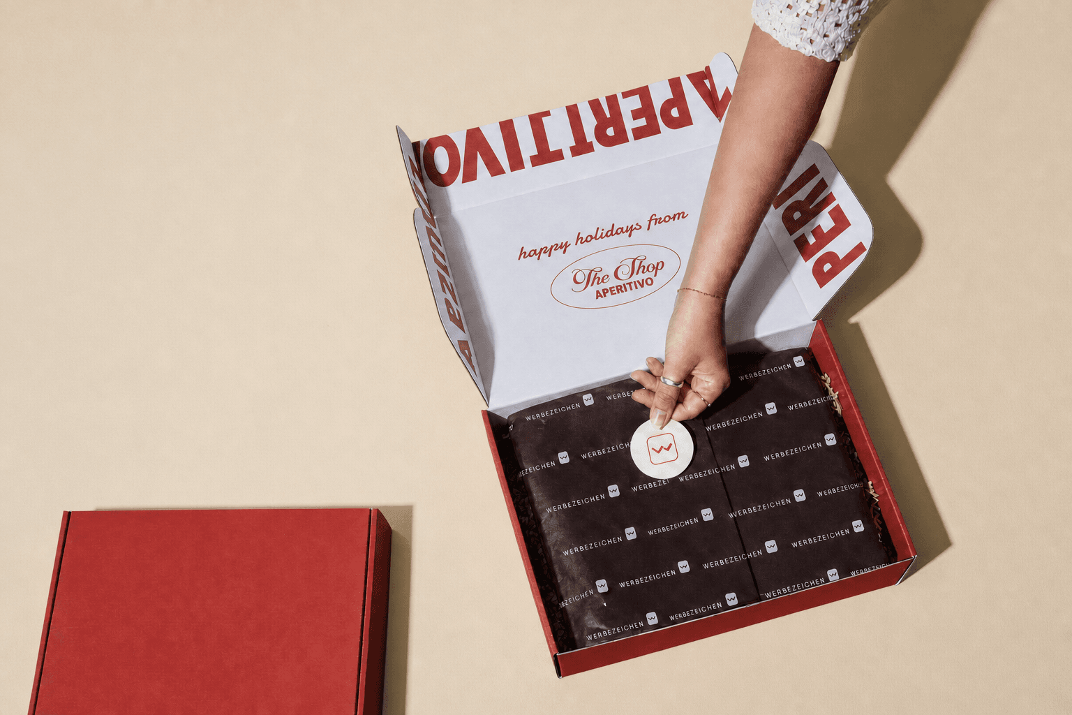 Header: Weihnachtsgeschenke Werbezeichen Box