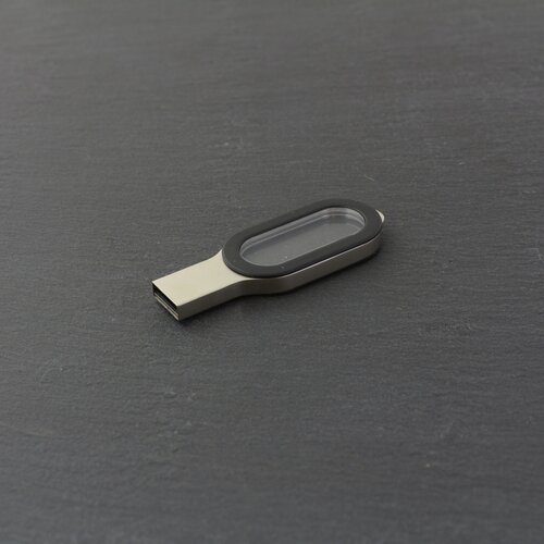 USB-Stick oval Alu-Rubber