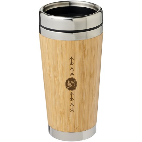Bambus 450 ml Becher mit Bambus-Außenseite