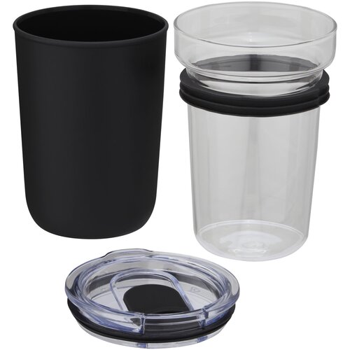 Bello 420 ml Glasbecher mit Außenwand aus recyceltem Kunststoff