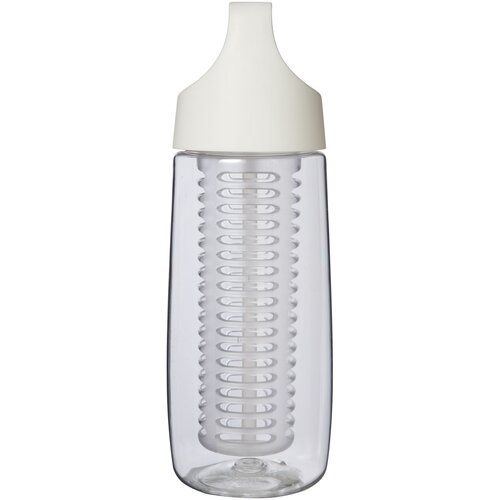 HydroFruit 700 ml Sportflasche aus recyceltem Kunststoff mit Klappdeckel und Trinkhalm