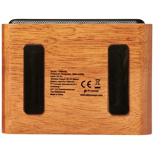 Wooden 3W Lautsprecher mit kabellosem Lade-Pad