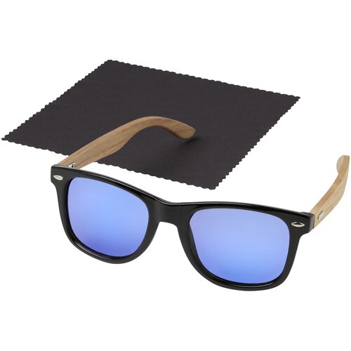Hiru verspiegelte polarisierte Sonnenbrille aus rPET/Holz in Geschenkbox