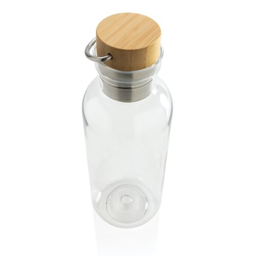 GRS rPET Flasche with Bambusdeckel und Griff