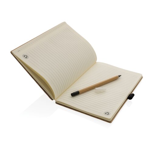 Bambus-Notizbuch und Infinity-Bleistift im Set