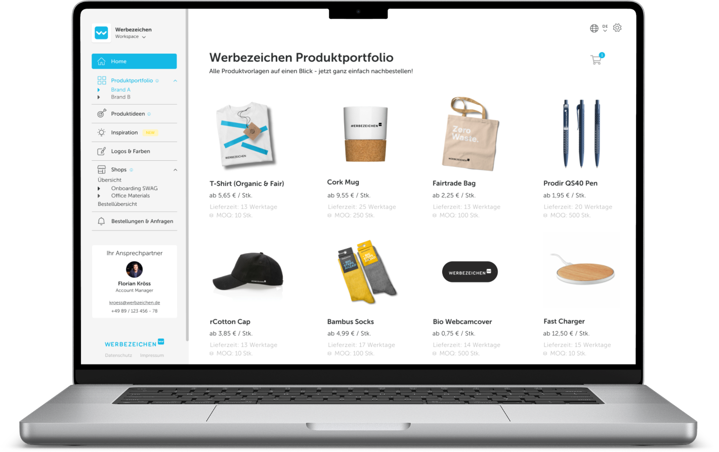 Laptop with werbeizchen site image